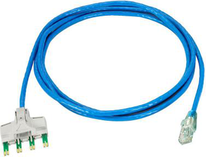 Litang Cat6 4-pair to RJ45 25ft Blue T568A Copper Patch Cord 